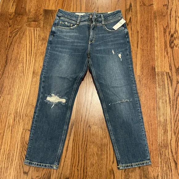 NWT Anthropologie Pilcro High Rise Slim Jeans Distressed Sz 29P - inseam 24” - Picture 4 of 5